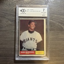 Topps 1961 Juan Marichal #417 Rookie Card (RC) San Francisco Giants BCCG 7. rookie card picture