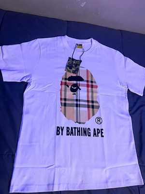 A Bathing Ape BAPE Men's XL White Ape Head Logo Graphic Cotton T-Shirt