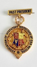 MEDALLA ORO MACIZO 9CT INSPECTORES ESTATUTARIOS DE MEDIDORES DE GAS PASADO PRESIDENTE 12,6g