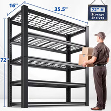 Heavy Duty 5-Tier Metal Garage Shelving Unit   2000  3000 lb Adjustable Rack