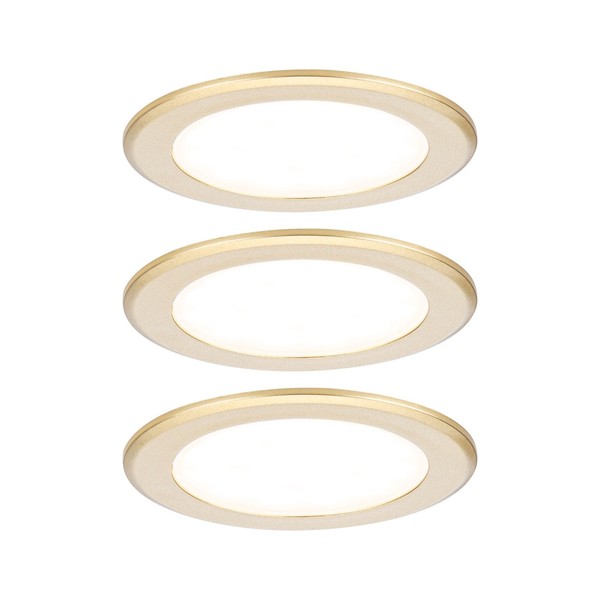 MöBeleinbauleuchten 5W LED Rund Gold Set Mat Matt Warmweiß Paulmann 93119-image