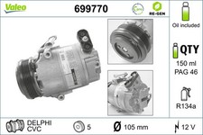 Kompressor Klimaanlage VALEO RE-GEN - AT 699770 +102.34€ Pfand für OPEL COMBO CC