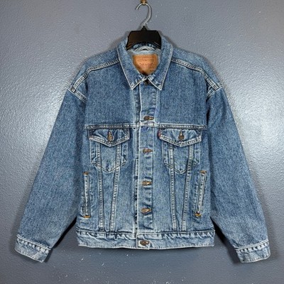 Levi s M men s blue denim vintage jacket bomber 90 s