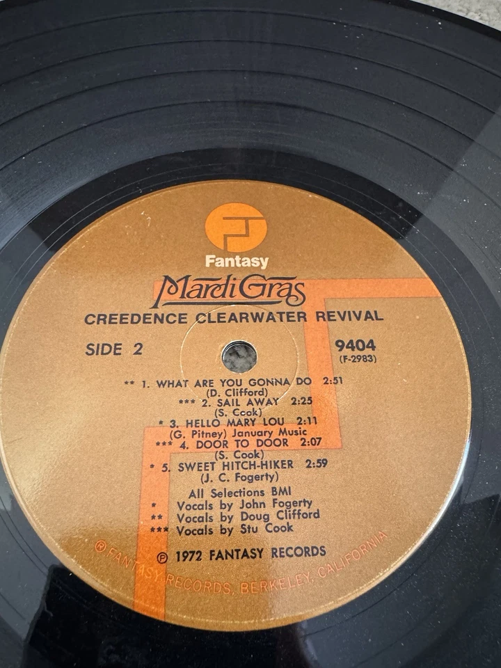 Creedence Clearwater Revival Mardi Gras Vintage Vinyl LP 1972 Fantasy FANT-9404 Foto 4 de 4