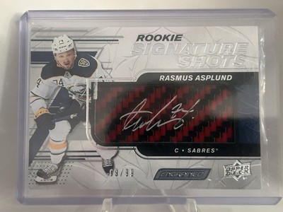 2019-20 Upper Deck Rookie Signature Shots Hockey Stick Auto 69/99 Rasmus Asplund