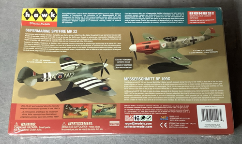 Vintage Hawk Spitfire MK 22 & Messerschmitt BF 109G Model Kit - 1/72 Scale - NIB - Picture 8 of 8