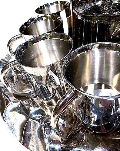Juego de té y café cromado, HK Living, Georg Jensen, H&M Home, Alessi NUEVO £359-£441 - Imagen 10 de 21