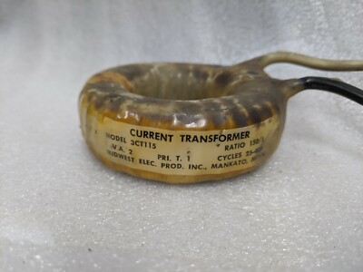 Midwest Electric 3CT115 Current Transformer, Ratio 150/5; V.A. 2; Pri. T. 1