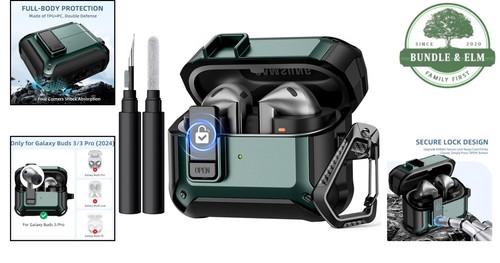 Hardcase für Galaxy Buds 3 Pro/3 mit Karabiner & Reinigungsset Schutz - Bild 2 von 11