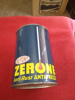 VINTAGE ADVERTISING DUPONT ZERONE ANTI FREEZE ONE QUART man cave full original 