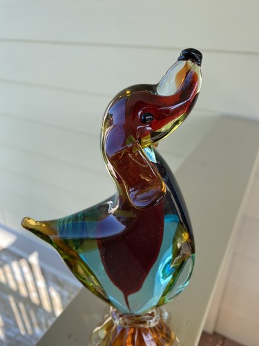 Beautiful Art Glass Dog JICO Murano Style Statue 10.5 Inch Tall - Picture 5 of 13