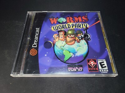 Worms World Party Titus Sega Dreamcast DC MINT condition COMPLETE+reg card!