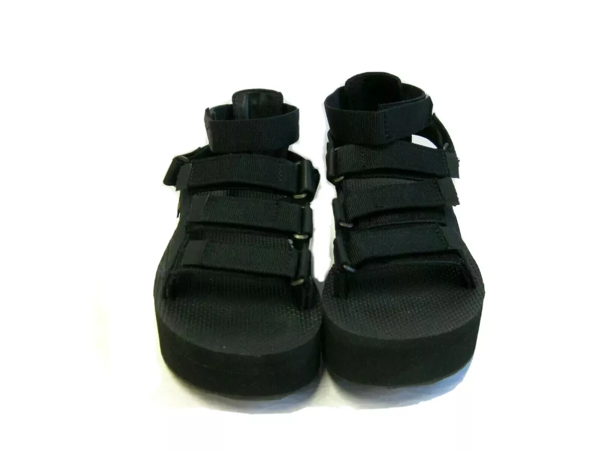 TEVA FLATFORM MEVIA WOMEN SANDALS BLACK US 6 UK 4 EU 37 JP 23
