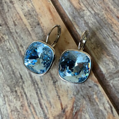 Xuping Jewelry Fashion Women Crystal Earring in silver tone 