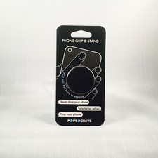 PopSockets Universal Phone Grip, Stand Holder NOT-SWAPPABLE-Black/Carbon Weave