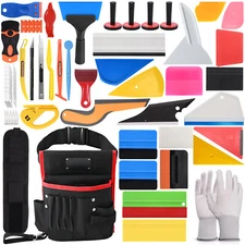 Car Wrap Tools Window Tint Film Application Kit Waist Tool Bag Vinyl Squeegee 