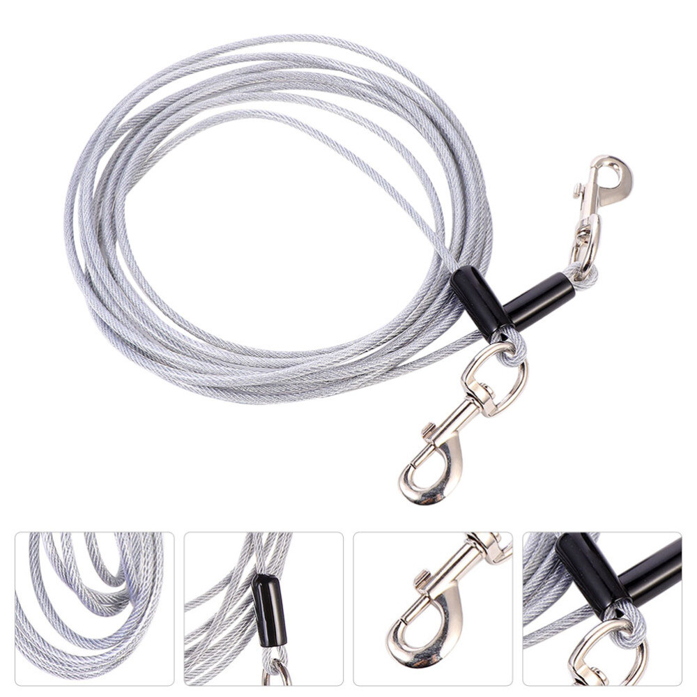 Tie Out Cable Large Training Leash Steel Wire Dog Leash Pet Rope Leash