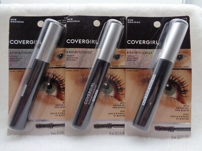 3 Covergirl Exhibitionist Eyelash Primer- Off White #775 Argan Oil Biotin 0.3 Oz