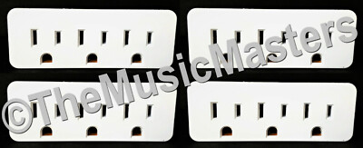 SYCON Adapter Outlet Extender, 2-Prong to 3-Prong Mini Wall Plug, Multi Outlet Splitter with 3 Outlets