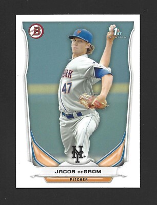 2014 Bowman Prospects #BP73 JACOB DeGROM Raw - New York Mets - 1st Bowman