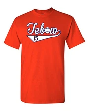 ORANGE Tim Tebow "Tebow Baseball" jersey T-shirt  S-5XL