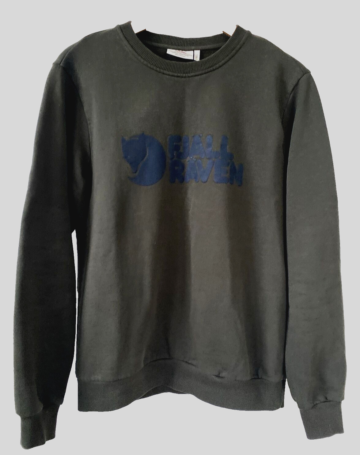Sudadera con estampado de logotipo Fjallraven verde oliva para hombre S