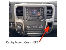 "Cubby" Bare Dash Mount Base with 1/4"-20 Female Threads, for Dodge  RAM Trucks
