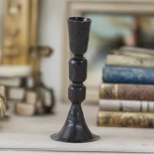 Primitive Colonial 6-Inch Colonial Cast Iron Taper Candle Holder