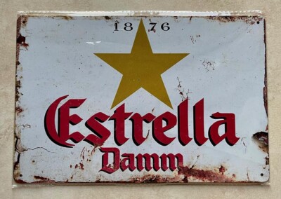 STAR DAMM SPRANISH LAGER BIER METALLSCHILD MANN HÖHLE GETRÄNKE BAR KÜCHE 20x30cm