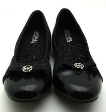 PreOwned Authentic Michael Kors Children Flat Casual Shoes Monogram MK sz3 Black