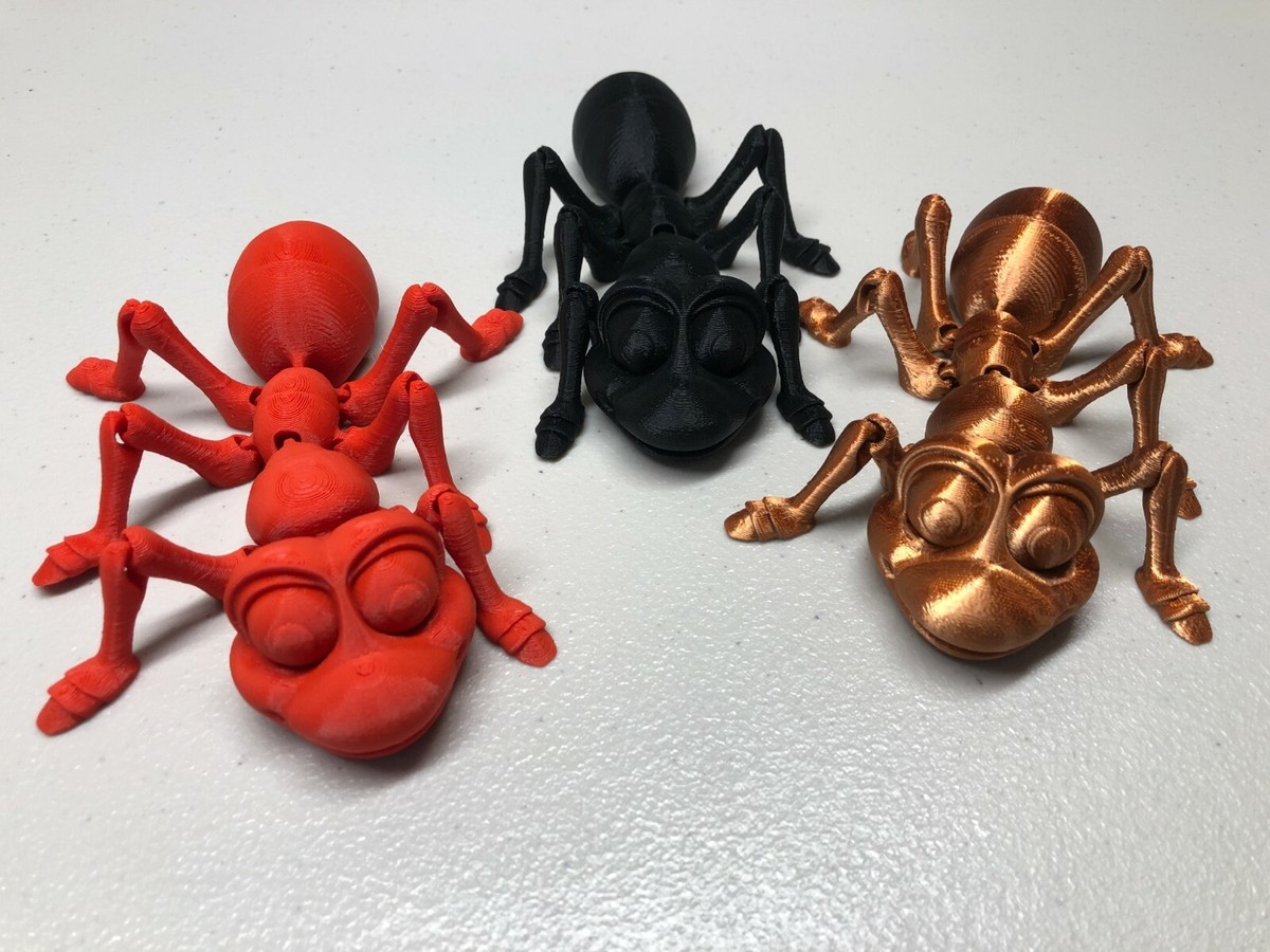 Flexible Articulated Ant 3D Printed Ant Fidget Toy Flexi Ant