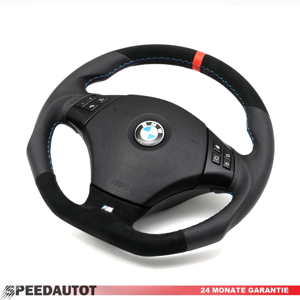 Abgeflacht Lederlenkrad Lenkrad Alcant BMW E81 E84 E87 E88 E90 E91  - Bild 2 von 4