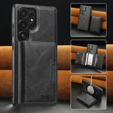 For Samsung S25 Ultra S23 S24 Shockproof PU Leather Wallet Card Holder Slim Case