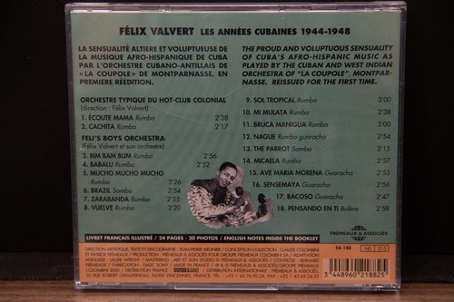 Félix Valvert – Les Années Cubaines (1944-1948) - CD - Picture 3 of 5