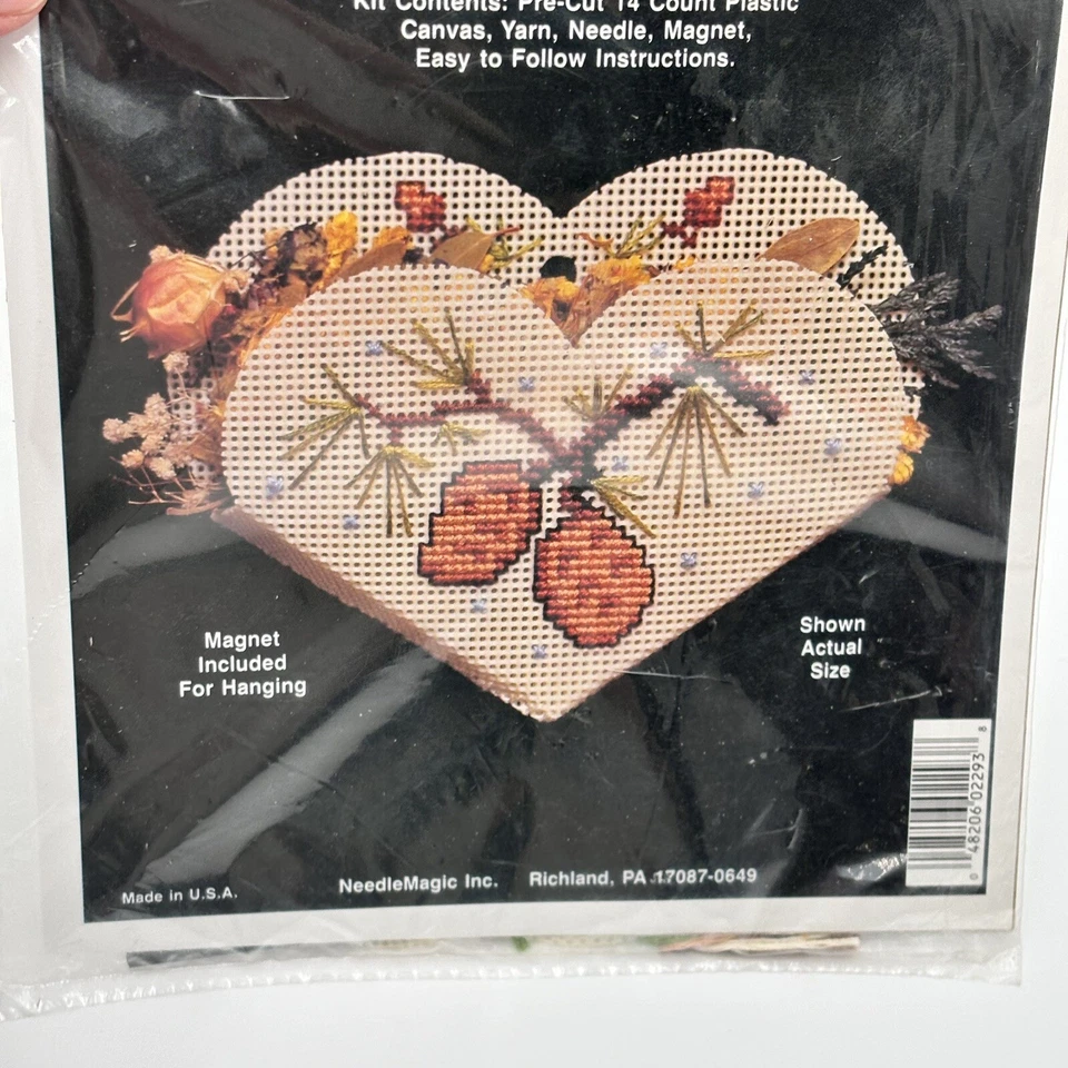 NeedleMagic Cross Stitch Magnet Hanging Plastic Pockets WINTER PINES Kit 2393 - Image 3 of 4