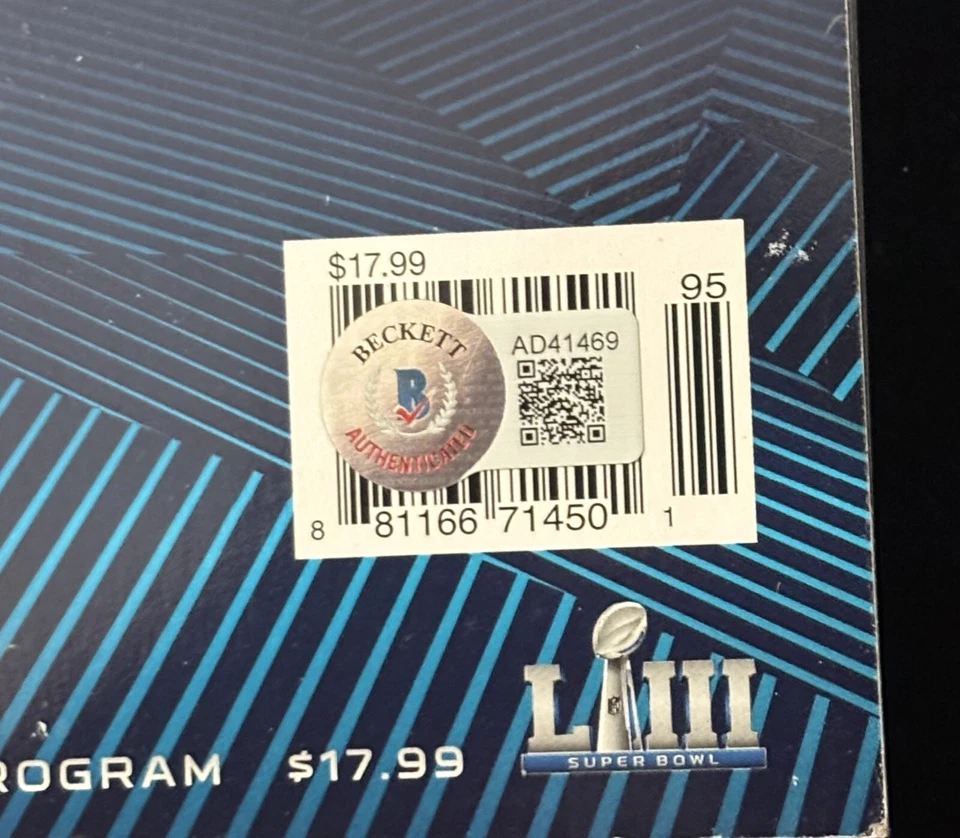 ROB GRONKOWSKI FIRMADO 2019 SUPER BOWL LIII 53 GM programa certificado de autenticidad autógrafo 🏈 Foto 2 de 2