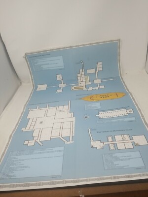 Vintage 1990 TSR DUNGEONS & dragons map mermaid sword house of the black house