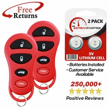 2 Remote Key Fob 4btn for 2002 2003 2004 Jeep Liberty