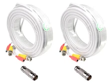 2 Pcs 100 Feet  Power & Video Extension Cable Wire Pre-Made for Security Camera