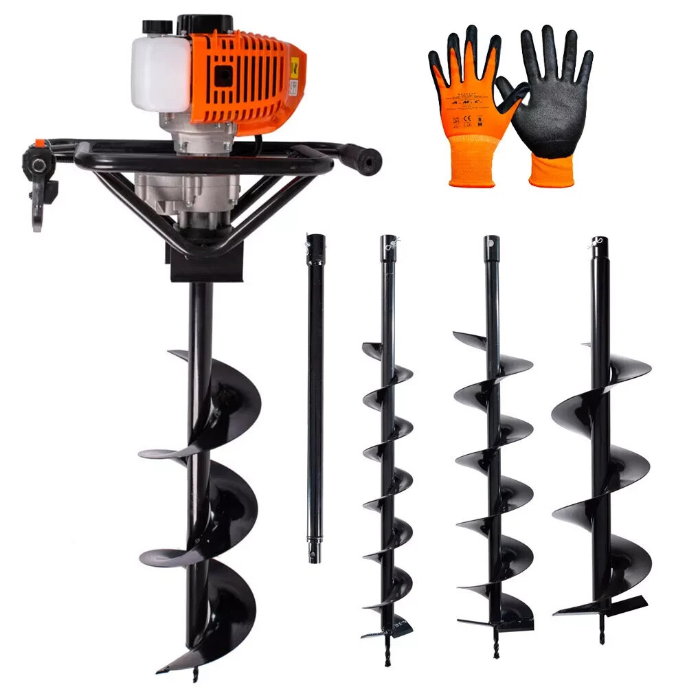 Mototrivella 52cc a Miscela con 3 Trivelle 10-15-20cm e Prolunga