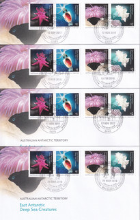 AUSTRALIAN ANTARCTIC TERRITORY 4x FIRST DAY COVERS with DIFFERENT POSTMARKS