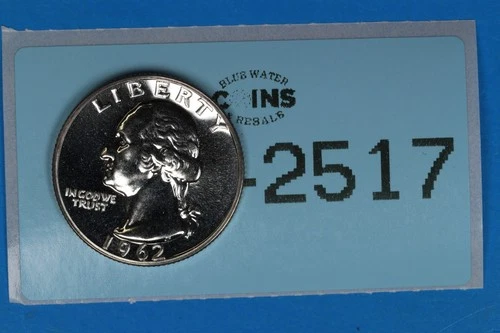 1962 25C WASHINGTON SILVER QUARTER DOLLAR PROOF RAW-2517