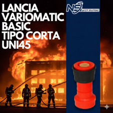 Lancia Antincendio PVC UNI 45 corta rotazione per manichetta idrante tre effetti