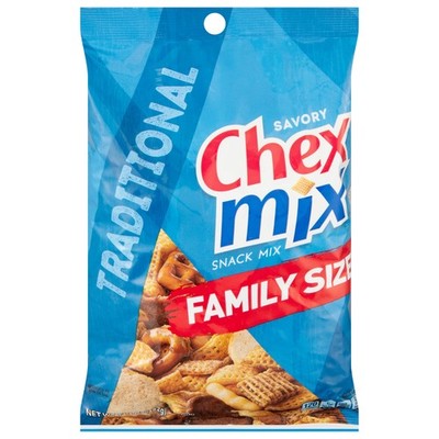 Chex Mix Traditional Original Recipe Snack Mix, Savory Snack Bag, Family Size...