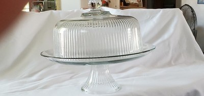 Anchor Hooking Monaco Cake Plate and Punch Bowl