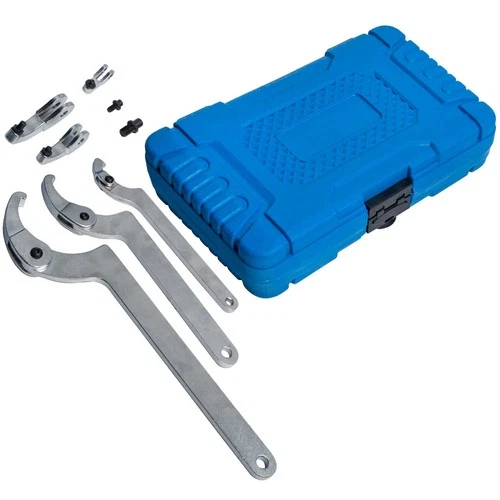 8x Adjustable Hook Pin Spanner Wrench Set Interchangeable Wrench Tool 35-120 New
