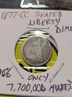 1877 CC SEATED LIBERTY DIME~Carson City!