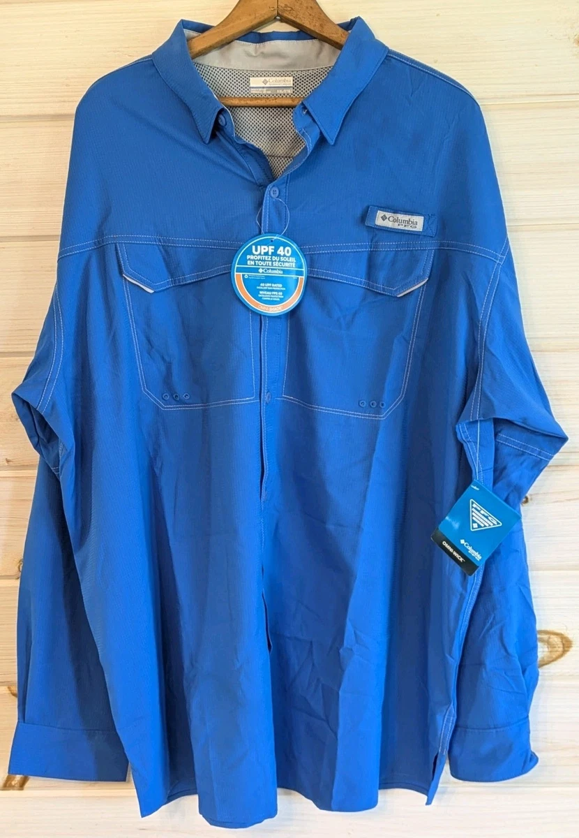 Chemise De Pêche Columbia PFG - Bleue - Taille L - Manches Longues - Occasion