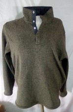 Wrangler Pullover Men  s L Green Fleece 1/4 Button Long Sleeve Warm Outdoor Shirt