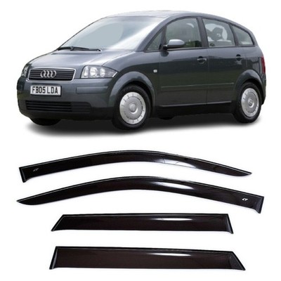 Tape-on Window Visors Rain Guards Fit Audi A2 Hb 5d 2000-2005 Wind Deflectors